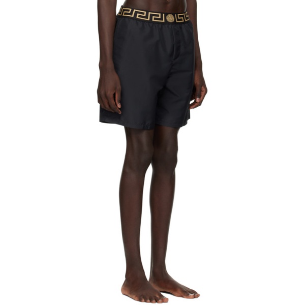 베르사체 베르사체 언더웨어 베르사체 Versace Underwear Black Greca Border Swim Shorts 241653M208012