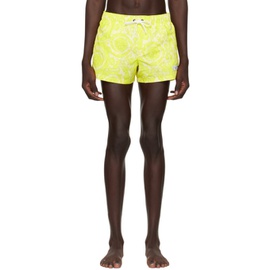 베르사체 언더웨어 베르사체 Versace Underwear Yellow Barocco Swim Shorts 241653M208041
