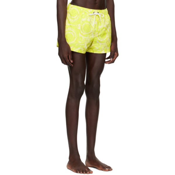 베르사체 베르사체 언더웨어 베르사체 Versace Underwear Yellow Barocco Swim Shorts 241653M208041