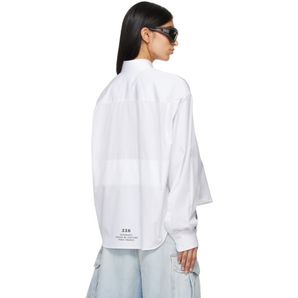  베트멍 VETEMENTS White Haute Couture Shirt 241669F109003