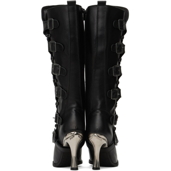  베트멍 VETEMENTS Black New Rock 에디트 Edition Moto Lace-Up Boots 241669F115000
