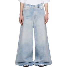 베트멍 VETEMENTS Blue Big Shape Jeans 241669M186000