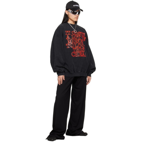  베트멍 VETEMENTS Black Very Expensive Sweatshirt 241669M204000