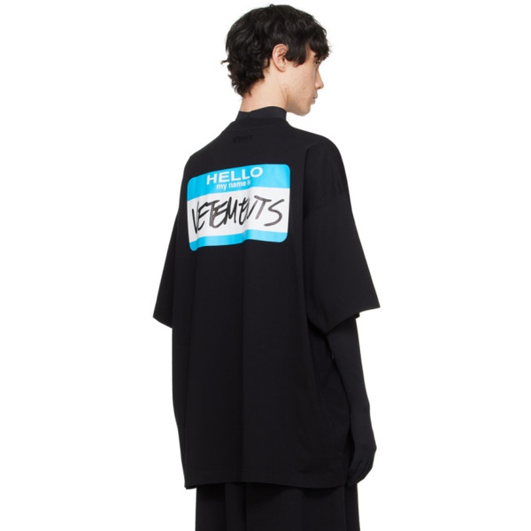  Black My Name Is 베트멍 Vetements T-Shirt 241669M213009