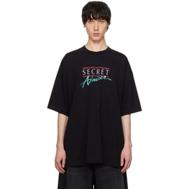 베트멍 VETEMENTS Black Secret Admirer T-Shirt 241669M213031