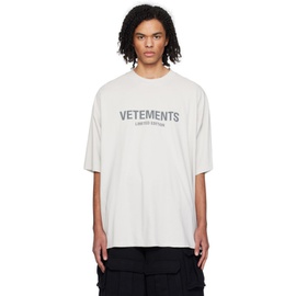 베트멍 VETEMENTS Gray Limited 에디트 Edition T-Shirt 241669M213048