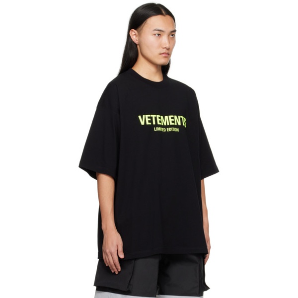  베트멍 VETEMENTS Black Limited 에디트 Edition T-Shirt 241669M213049