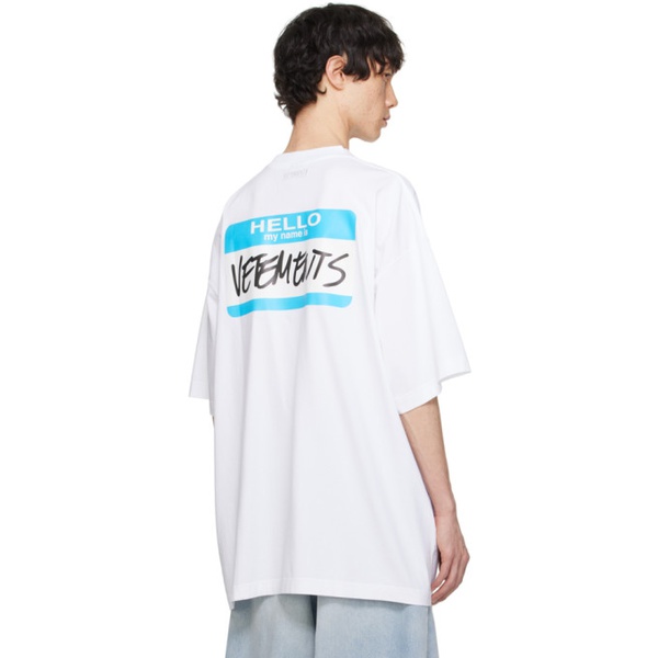  White My Name Is 베트멍 Vetements T-Shirt 241669M213050