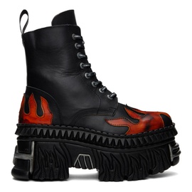 베트멍 VETEMENTS Black New Rock 에디트 Edition Flame Combat Boots 241669M255002