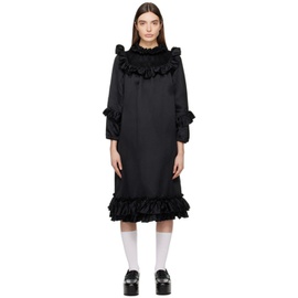 Comme des Garcons Girl Black Ruffled Midi Dress 241670F055000