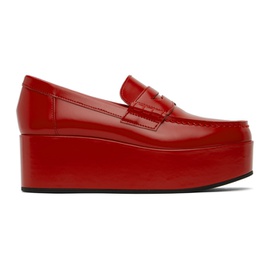 Comme des Garcons Girl Red Platform Loafers 241670F121000