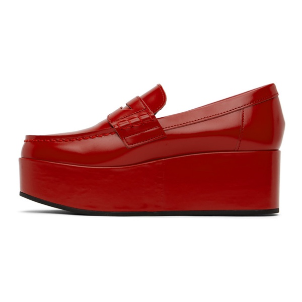  Comme des Garcons Girl Red Platform Loafers 241670F121000