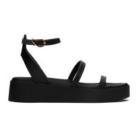 Ancient Greek Sandals Black Nassida 241674F124023