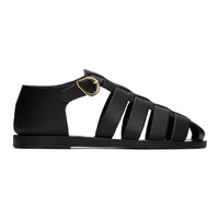 Ancient Greek Sandals Black Homeria 241674F124033