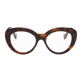 로에베 LOEWE Tortoiseshell Chunky Anagram Glasses 241677F004004