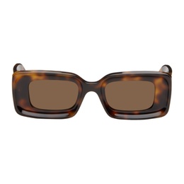 로에베 LOEWE Brown Rectangular Sunglasses 241677F005000