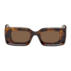 로에베 LOEWE Brown Rectangular Sunglasses 241677F005000