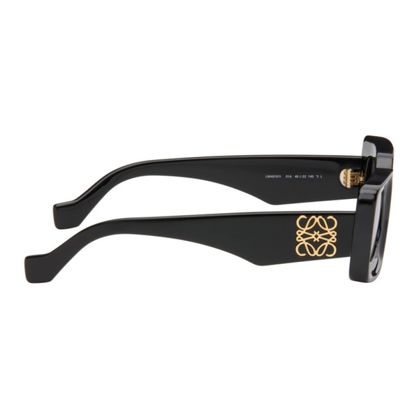 로에베 로에베 LOEWE Black Rectangular Sunglasses 241677F005001