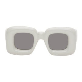 로에베 LOEWE Gray Inflated Rectangular Sunglasses 241677F005005
