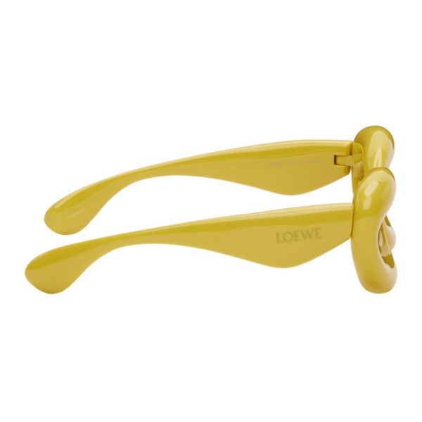 로에베 로에베 LOEWE Yellow Inflated Cateye Sunglasses 241677F005007
