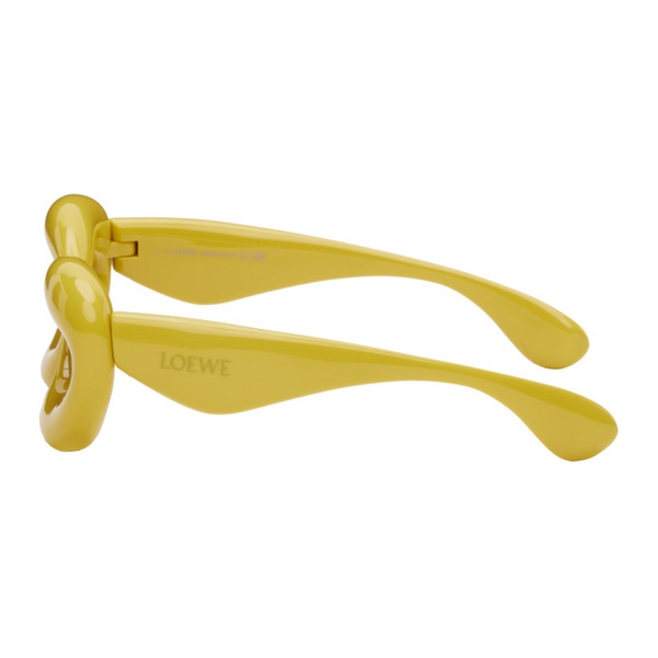 로에베 로에베 LOEWE Yellow Inflated Cateye Sunglasses 241677F005007