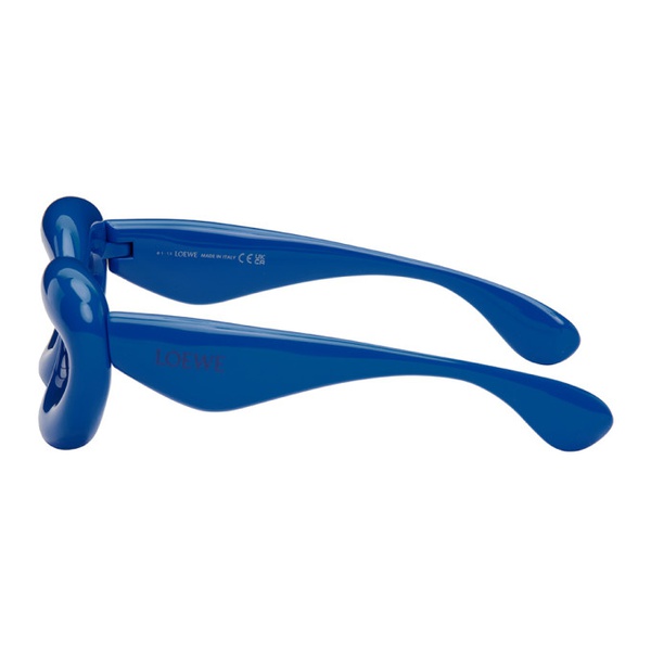 로에베 로에베 LOEWE Blue Inflated Cat-Eye Sunglasses 241677F005008