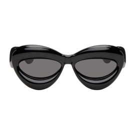 로에베 LOEWE Black Inflated Cateye Sunglasses 241677F005011