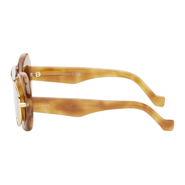 로에베 로에베 LOEWE Tortoiseshell Wing Double Frame Sunglasses 241677F005027