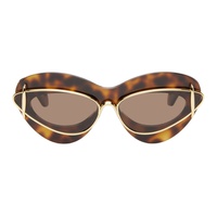 로에베 LOEWE Tortoiseshell Cateye Double Frame Sunglasses 241677F005030