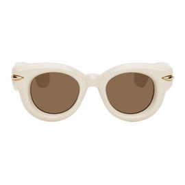 로에베 LOEWE 오프화이트 Off-White Inflated Round Sunglasses 241677F005032