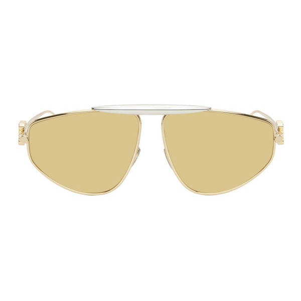 로에베 로에베 LOEWE Gold Spoiler New Aviator Sunglasses 241677F005038