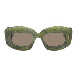 로에베 LOEWE Green Chunky Anagram Sunglasses 241677F005044