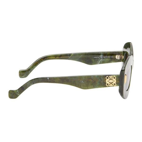로에베 로에베 LOEWE Green Chunky Anagram Sunglasses 241677F005044