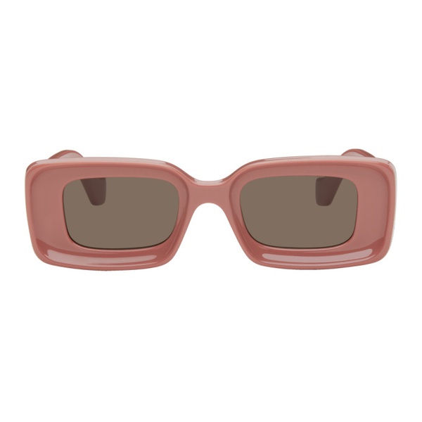 로에베 로에베 LOEWE Pink Rectangular Sunglasses 241677F005058