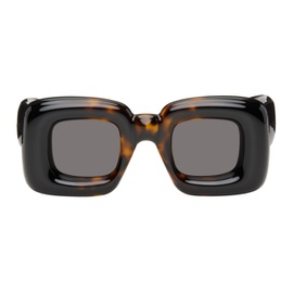 로에베 LOEWE Tortoiseshell Inflated Rectangular Sunglasses 241677F005060