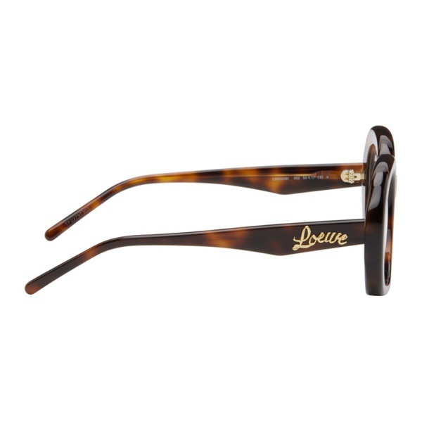 로에베 로에베 LOEWE Brown Curvy Glasses 241677M133008
