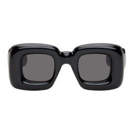 로에베 LOEWE Black Inflated Rectangular Sunglasses 241677M134000