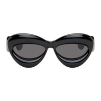 로에베 LOEWE Black Inflated Cat-Eye Sunglasses 241677M134003