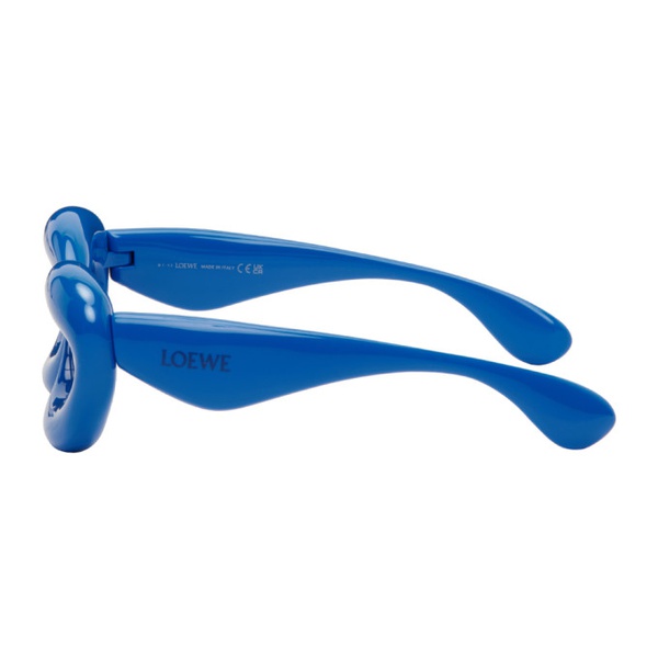 로에베 로에베 LOEWE Blue Inflated Cat-Eye Sunglasses 241677M134004