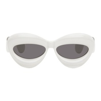 로에베 LOEWE Gray Inflated Cat-Eye Sunglasses 241677M134007