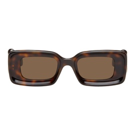 로에베 LOEWE Tortoiseshell Rectangular Sunglasses 241677M134010