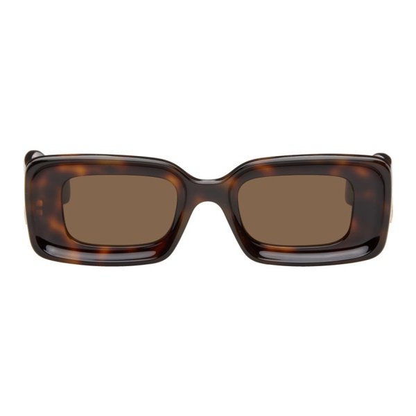 로에베 로에베 LOEWE Tortoiseshell Rectangular Sunglasses 241677M134010