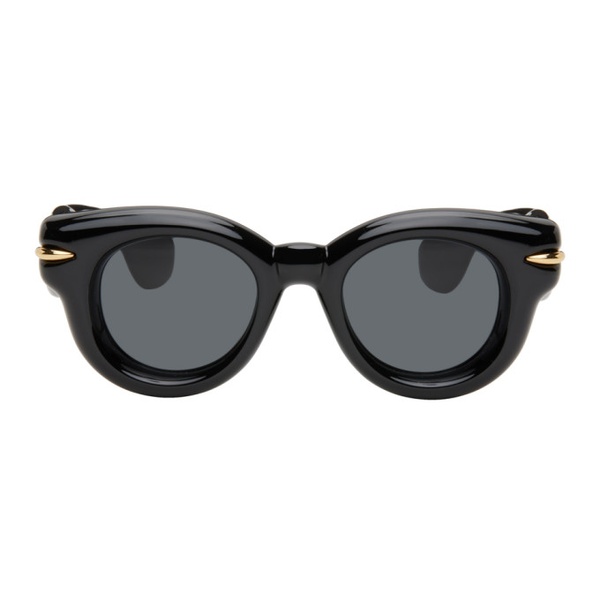 로에베 로에베 LOEWE Black Inflated Round Sunglasses 241677M134013
