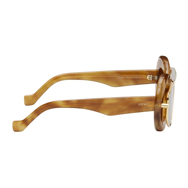 로에베 로에베 LOEWE Brown Wing Double Frame Sunglasses 241677M134020