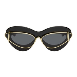 로에베 LOEWE Black Cateye Double Frame Sunglasses 241677M134022