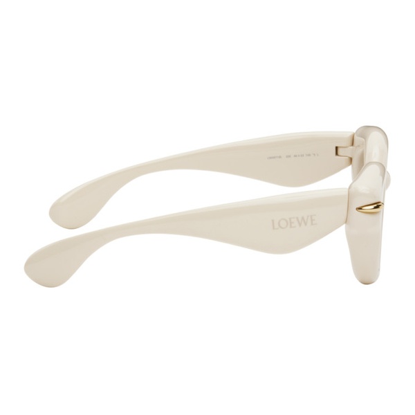 로에베 로에베 LOEWE 오프화이트 Off-White Inflated Round Sunglasses 241677M134023