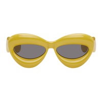 로에베 LOEWE Yellow Inflated Cat-Eye Sunglasses 241677M134044