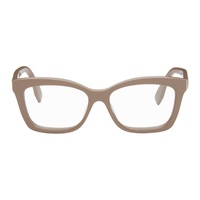 펜디 Fendi Taupe Lettering Glasses 241693F004033