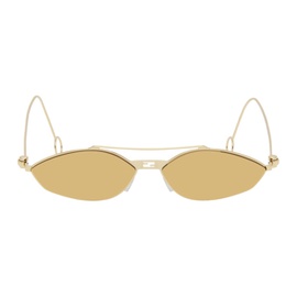 펜디 Fendi Gold Baguette Sunglasses 241693F005003