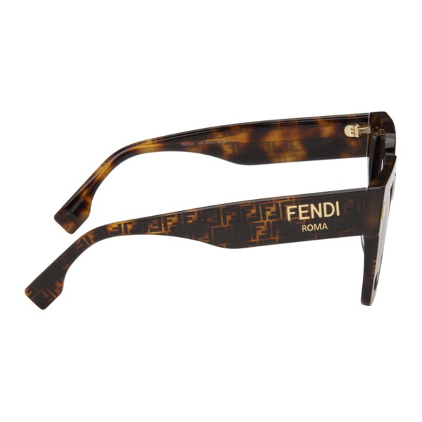 펜디 Tortoiseshell 펜디 Fendi Roma Sunglasses 241693F005034